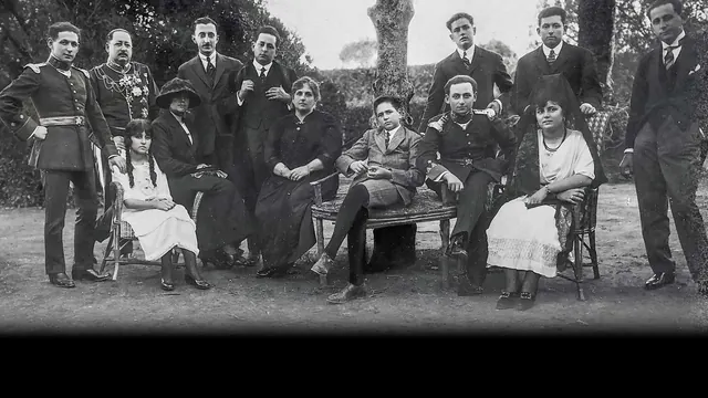 Historická rodinná fotografie Riverových.