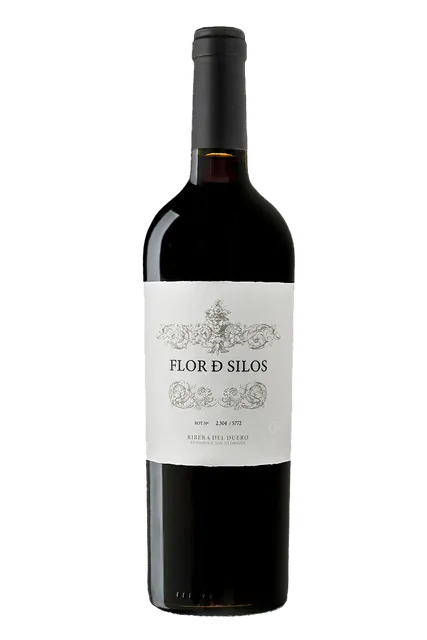 Láhev vína Flor de Silos od Cillar de Silos.