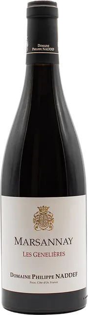Láhev Marsannay Les Genelières od Domaine Philippe Naddef.